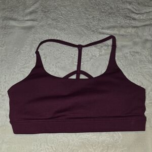 Feed Me Fight Me Burgundy Sports Bra